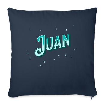 Juan names personalized - Sofa pillowcase 17,3'' x 17,3'' (45 x 45 cm) - navy - Front