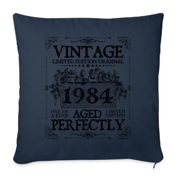 1984 | Vintage Perfekt gealtert seit 1984 Geburtstag - Sofakissenbezug 45 x 45 cm - Navy - Vorne