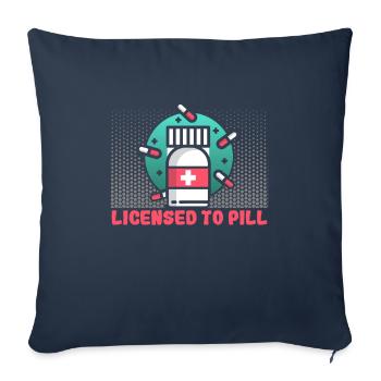 Infirmière autorisée à piller Infirmière - Housse de coussin décorative 45 x 45 cm - bleu marine - Devant