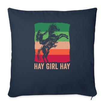 Equestrian and equestrian design for horse lovers - Sofa pillowcase 17,3'' x 17,3'' (45 x 45 cm) - navy - Front