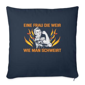 Welder Spruch Design for MetalWorkers - Sofa pillowcase 17,3'' x 17,3'' (45 x 45 cm) - navy - Front