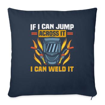 Welder slogan design for metal workers - Sofa pillowcase 17,3'' x 17,3'' (45 x 45 cm) - navy - Front