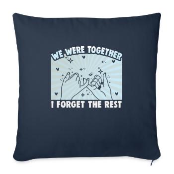 Cadeau d’amitié pour bon ami - Housse de coussin décorative 45 x 45 cm - bleu marine - Devant