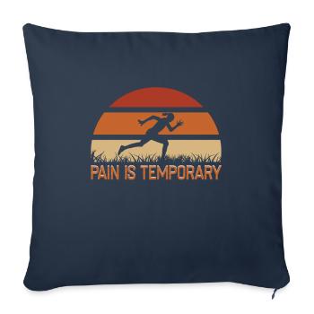 Running Marathon Runner Running - Housse de coussin décorative 45 x 45 cm - bleu marine - Devant
