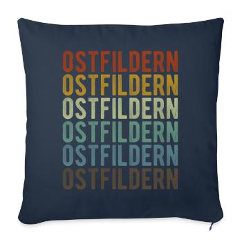 Ostfildern City Retro Vintage - Sofa pillowcase 17,3'' x 17,3'' (45 x 45 cm) - navy - Front