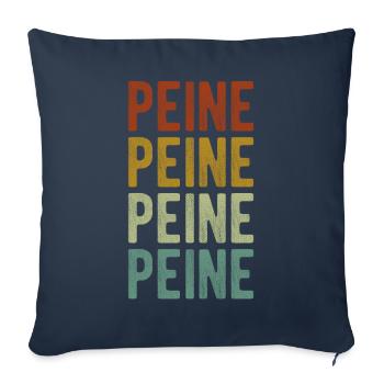 Peine City Retro Vintage - Sofa pillowcase 17,3'' x 17,3'' (45 x 45 cm) - navy - Front