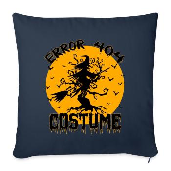 cadeau Halloween humour | error 404 Halloween - Housse de coussin décorative 45 x 45 cm - bleu marine - Devant