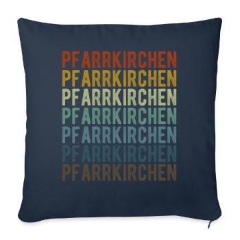 Pfarrkirchen Stadt Retro Vintage - Housse de coussin décorative 45 x 45 cm - bleu marine - Devant