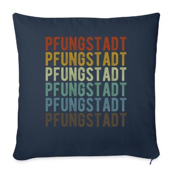 Pfungstadt City Retro Vintage - Sofa pillowcase 17,3'' x 17,3'' (45 x 45 cm) - navy - Front