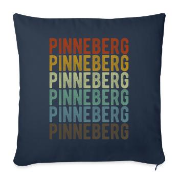 Pinneberg City Retro Vintage - Housse de coussin décorative 45 x 45 cm - bleu marine - Devant
