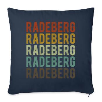 Radeberg Stadt Retro Vintage - Sofakissenbezug 45 x 45 cm - Navy - Vorne