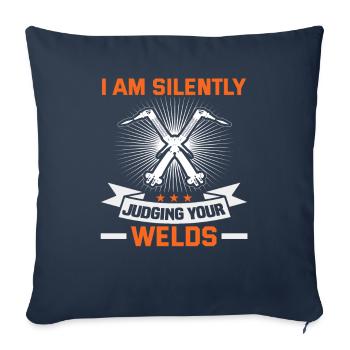 Welder slogan design for metal workers - Sofa pillowcase 17,3'' x 17,3'' (45 x 45 cm) - navy - Front