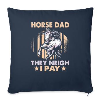 Equestrian and equestrian design for horse lovers - Sofa pillowcase 17,3'' x 17,3'' (45 x 45 cm) - navy - Front