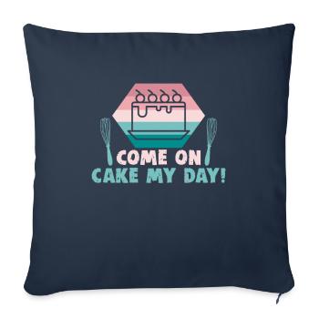 Cuisson de biscuits et de gâteaux Boulanger ou boulanger amateur - Housse de coussin décorative 45 x 45 cm - bleu marine - Devant