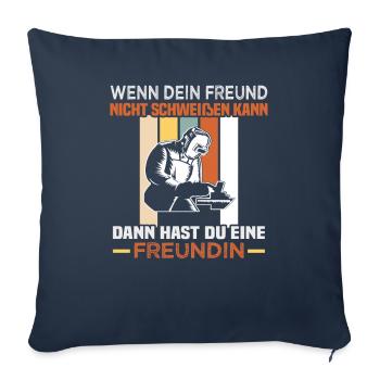 Welder slogan design for metal workers - Sofa pillowcase 17,3'' x 17,3'' (45 x 45 cm) - navy - Front