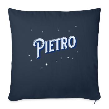 Pietro Namen personalisiert - Sofakissenbezug 45 x 45 cm - Navy - Vorne