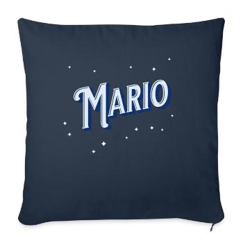 Mario Namen personalisiert - Sofakissenbezug 45 x 45 cm - Navy - Vorne