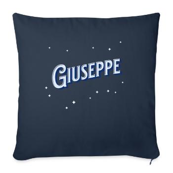 Nom Giuseppe personnalisé - Housse de coussin décorative 45 x 45 cm - bleu marine - Devant