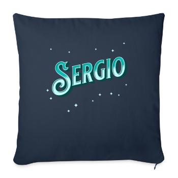 Sergio Namen personalisiert - Sofakissenbezug 45 x 45 cm - Navy - Vorne