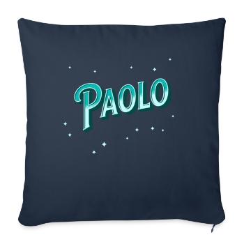 Paolo name personalized - Sofa pillowcase 17,3'' x 17,3'' (45 x 45 cm) - navy - Front