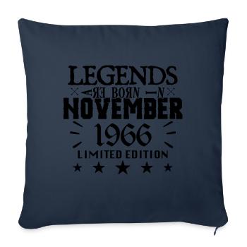 November 1966 | 1966 legends were born in November - Sofa pillowcase 17,3'' x 17,3'' (45 x 45 cm) - navy - Front
