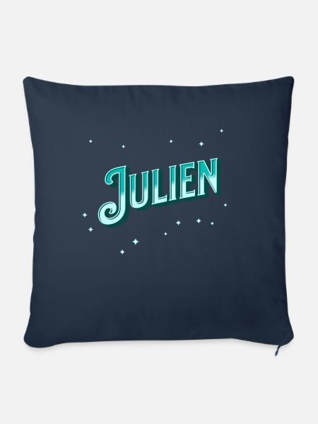 Julien Namen personalisiert - Sofakissenbezug 45 x 45 cm - Navy