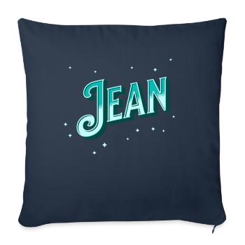 Jean names personalized - Sofa pillowcase 17,3'' x 17,3'' (45 x 45 cm) - navy - Front