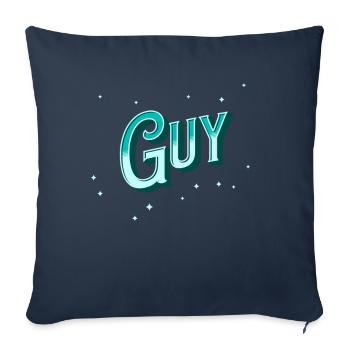 Noms de gars personnalisés - Housse de coussin décorative 45 x 45 cm - bleu marine - Devant