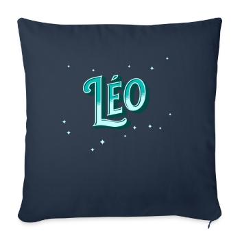 Leo Namen personalisiert - Sofakissenbezug 45 x 45 cm - Navy - Vorne