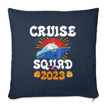 Cruise Squad 2023 - Sofa pillowcase 17,3'' x 17,3'' (45 x 45 cm) - navy - Front
