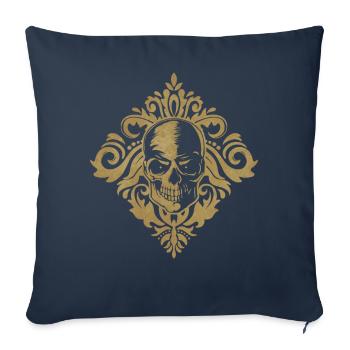 Baroque Aesthetic Skull Soft Grunge Dark Academia - Sofakissenbezug 45 x 45 cm - Navy - Vorne