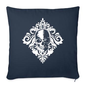 Baroque Aesthetic Skull Soft Grunge Dark Academia - Sofakissenbezug 45 x 45 cm - Navy - Vorne