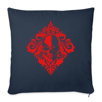 Baroque Aesthetic Skull Soft Grunge Dark Academia - Sofakissenbezug 45 x 45 cm - Navy - Vorne