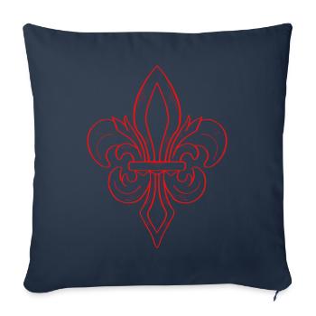 Baroque Aesthetic Symbol Dark Academia Red Grunge - Sofakissenbezug 45 x 45 cm - Navy - Vorne