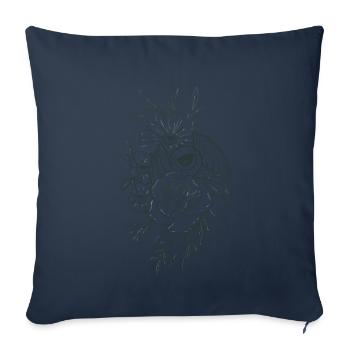 Bloomcore Flower Weirdcore - Sofakissenbezug 45 x 45 cm - Navy - Vorne