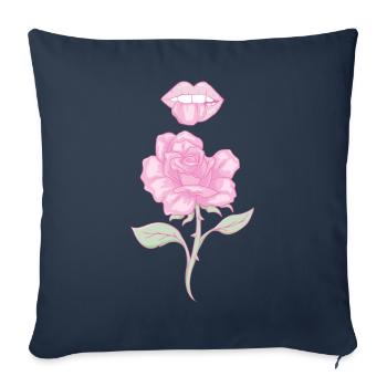 Coquette Aesthetic Pink Rose Downtown Aesthetic - Sofa pillowcase 17,3'' x 17,3'' (45 x 45 cm) - navy - Front
