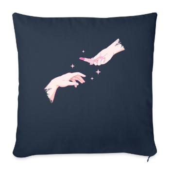 Coquette Aesthetic Pink Creation of Adam Lipstick - Sofa pillowcase 17,3'' x 17,3'' (45 x 45 cm) - navy - Front