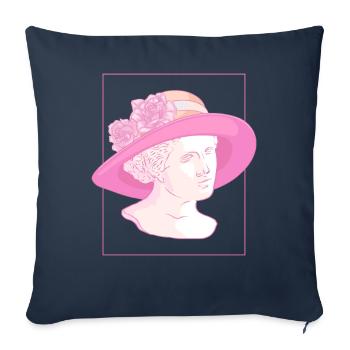 Coquette Aesthetic Pink Greek Statue Downtown - Sofa pillowcase 17,3'' x 17,3'' (45 x 45 cm) - navy - Front