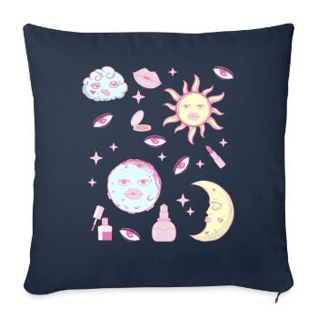 Coquette Aesthetic Pink Downtown Aesthetic - Sofa pillowcase 17,3'' x 17,3'' (45 x 45 cm) - navy - Front