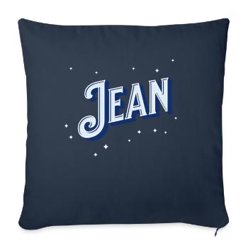 Jean names personalized - Sofa pillowcase 17,3'' x 17,3'' (45 x 45 cm) - navy - Front