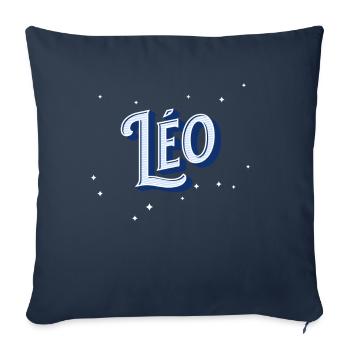 Leo Namen personalisiert - Sofakissenbezug 45 x 45 cm - Navy - Vorne