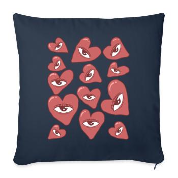 Coquette Aesthetic Pink Weirdcore Downtown - Sofa pillowcase 17,3'' x 17,3'' (45 x 45 cm) - navy - Front
