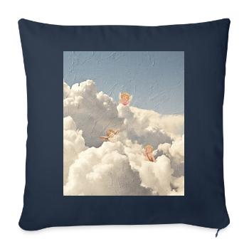 Vintage Cloud Esthétique Dreamcore Angelcore Angel - Housse de coussin décorative 45 x 45 cm - bleu marine - Devant