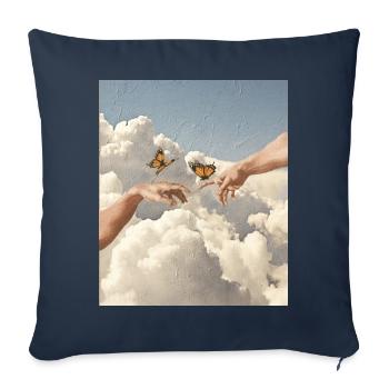 Vintage Cloud Esthétique Dreamcore Angelcore - Housse de coussin décorative 45 x 45 cm - bleu marine - Devant