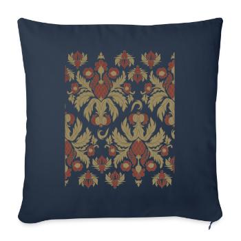 Motif Esthétique Baroque Old Vintage Grunge - Housse de coussin décorative 45 x 45 cm - bleu marine - Devant