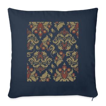 Motif Esthétique Baroque Old Vintage Grunge - Housse de coussin décorative 45 x 45 cm - bleu marine - Devant