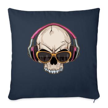Downtown Girl Aesthetic Skull Coquette Death Metal - Sofa pillowcase 17,3'' x 17,3'' (45 x 45 cm) - navy - Front