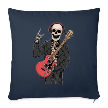 Downtown Girl Aesthetic Skeleton Rock Band - Sofa pillowcase 17,3'' x 17,3'' (45 x 45 cm) - navy - Front