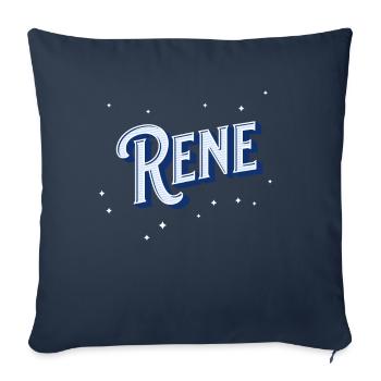 Rene Namen personalisiert - Sofakissenbezug 45 x 45 cm - Navy - Vorne