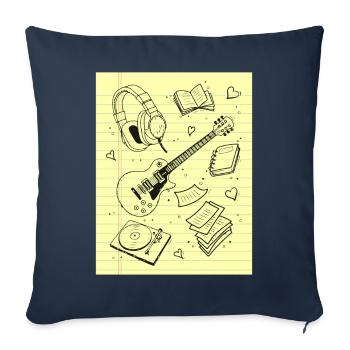 Downtown Girl Aesthetic Pattern Coquette Aesthetic - Sofa pillowcase 17,3'' x 17,3'' (45 x 45 cm) - navy - Front